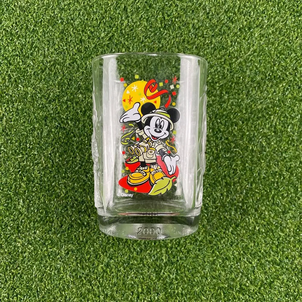 Vintage 2000s McDonalds Walt Disney World Mickey Mouse Animal Kingdom Glass